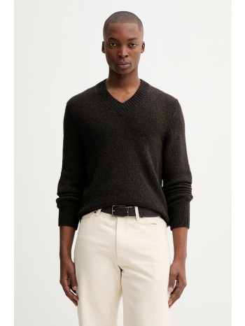 πουλόβερ με προσθήκη μαλλιού marc o`polo χρώμα καφέ