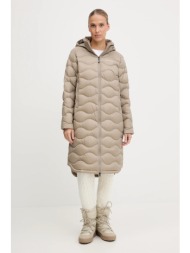 μπουφάν με επένδυση από πούπουλα peak performance helium χρώμα: μπεζ, g79850 κύριο υλικό: 100% πολυα