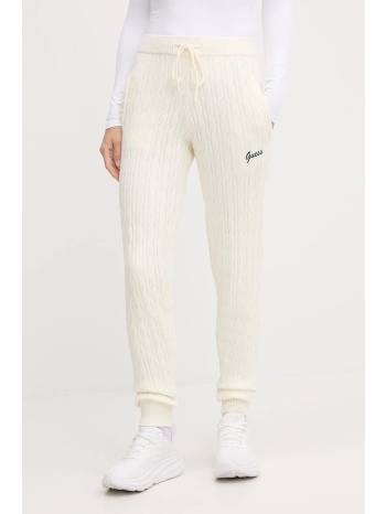 παντελόνι φόρμας guess lavinia χρώμα μπεζ, v5bb20 z0572