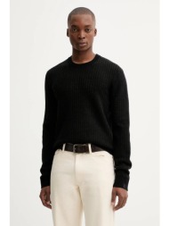 μάλλινο πουλόβερ rag & bone ανδρικό, χρώμα: μαύρο, rh2325f6mwl 100% μαλλί