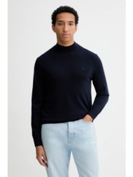 μάλλινο πουλόβερ calvin klein ανδρικό, χρώμα: ναυτικό μπλε, lv04le309g κολάρο: 88% μαλλί, 11% πολυαμ