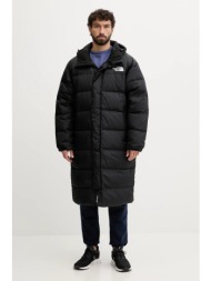 μπουφάν με επένδυση από πούπουλα the north face nuptse χρώμα: μαύρο, nf0a832jgoe1 κουκούλα: 100% νάι