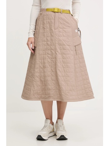 φούστα the north face quilted volume χρώμα μπεζ