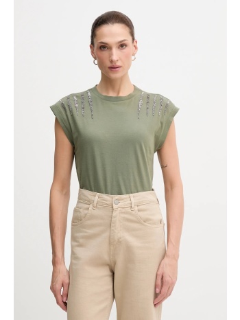 μπλουζάκι pepe jeans χρώμα πράσινο, pl5000024 100%