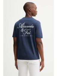 βαμβακερό μπλουζάκι abercrombie & fitch ανδρικό, χρώμα: μπλε, ki123-5255-200 100% βαμβάκι