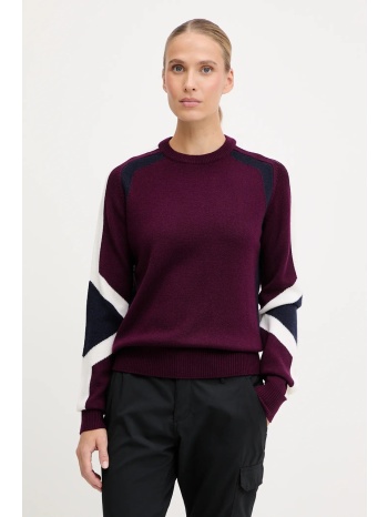 μάλλινο πουλόβερ fusalp rivena χρώμα μπορντό, i1113 90%