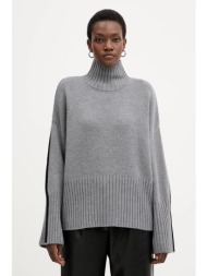 μάλλινο πουλόβερ pinko χρώμα: γκρι, 105396 a2pl 100% μαλλί