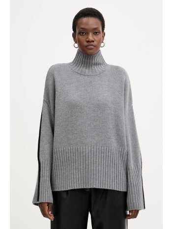 μάλλινο πουλόβερ pinko χρώμα γκρι, 105396 a2pl 100% μαλλί