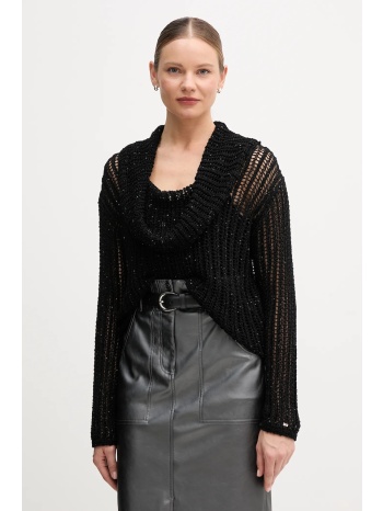 πουλόβερ tommy hilfiger χρώμα μαύρο, ww0ww46762 73%