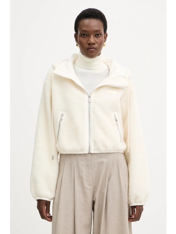 μπουφάν με προσθήκη μάλλινου υφάσματος pinko χρώμα μπεζ