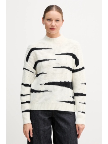 πουλόβερ με προσθήκη μαλλιού marc aurel χρώμα μπεζ