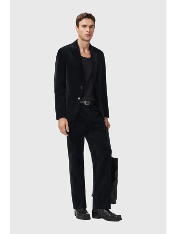 βαμβακερό παντελόνι allsaints saga ανδρικά, χρώμα μαύρο