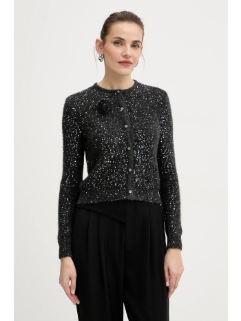 ζακέτα με προσθήκη μαλλιού marella χρώμα γκρι