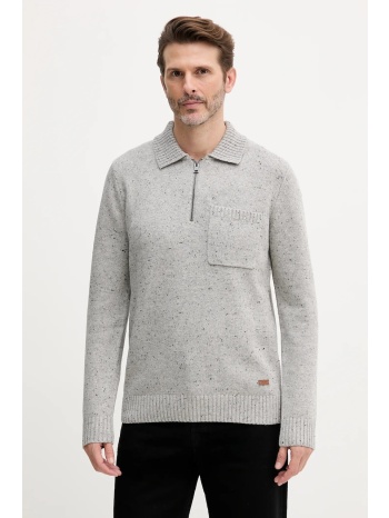 πουλόβερ liu jo χρώμα γκρι, qf5184.ma13r 40% ακρυλικό, 40%