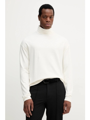 μακρυμάνικο calvin klein χρώμα μπεζ, lv04ld215g 65%