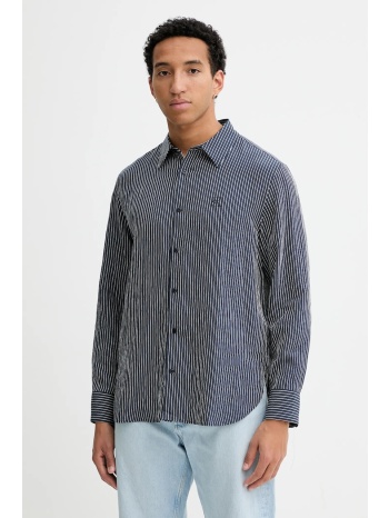 πουκάμισο calvin klein χρώμα ναυτικό μπλε, lv04ld124g 85%