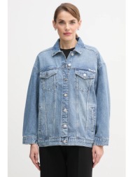 τζιν μπουφάν dkny χρώμα: μπλε, dj5j6201 100% βαμβάκι