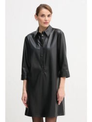 φόρεμα united colors of benetton χρώμα: μαύρο, 4m3cdv0bz 100% πολυεστέρας