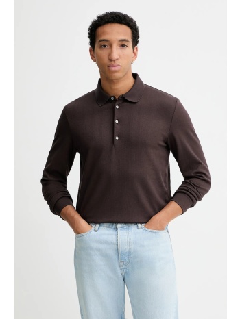 πουκάμισο μακρυμάνικο με μείγμα μαλλιού calvin klein χρώμα