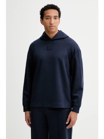 φούτερ με προσθήκη μαλλιού calvin klein χρώμα ναυτικό