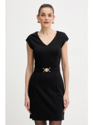 φόρεμα guess chrissy χρώμα: μαύρο, w5bk21 kcmu2 κύριο υλικό: 65% βισκόζη, 31% πολυαμίδιο, 4% ελαστάν