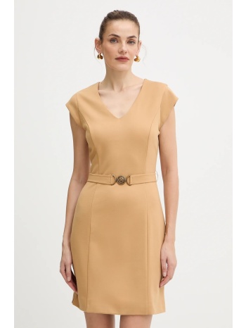 φόρεμα guess chrissy χρώμα μπεζ, w5bk21 kcmu2 κύριο υλικό