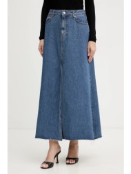 τζιν φούστα silvian heach kebe χρώμα: μπλε, gpa25142go 100% βαμβάκι