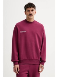 βαμβακερή μπλούζα pangaia χρώμα: μπορντό, 10000183 100% οργανικό βαμβάκι