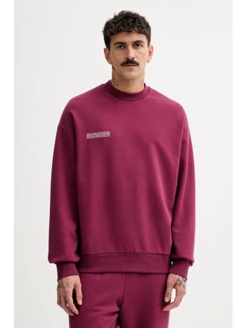 βαμβακερή μπλούζα pangaia χρώμα μπορντό, 10000183 100%