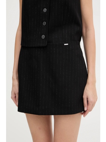 μίνι φούστα guess zanita χρώμα μαύρο, w5bd64 w2422 κύριο