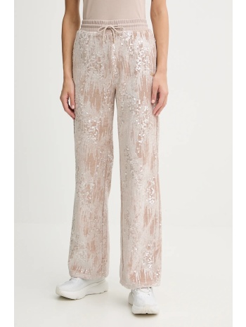 βελούδινο παντελόνι φόρμας guess χρώμα μπεζ, v5bb01 k1922