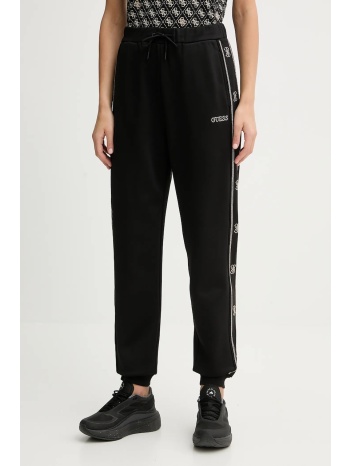 παντελόνι φόρμας guess octavia χρώμα μαύρο, v5bb23 kcx22