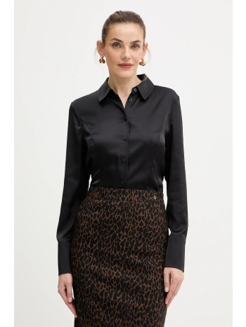 πουκάμισο guess fernanda χρώμα μαύρο, w5bh83 wf1t2 96%