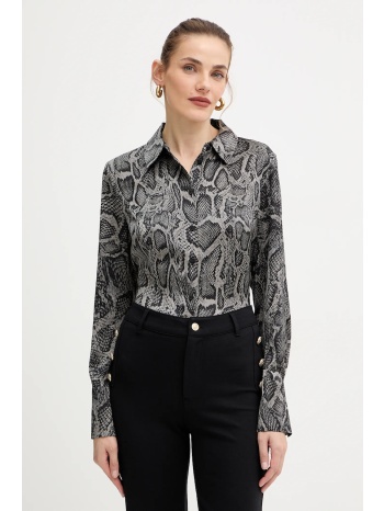 πουκάμισο guess fernanda χρώμα μαύρο, w5bh83 wf1t2 96%