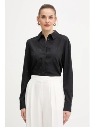 πουκάμισο guess χρώμα: μαύρο, w5bh80 w2982 100% πολυεστέρας
