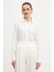 πουκάμισο guess χρώμα: μπεζ, w5bh80 w2982 100% πολυεστέρας