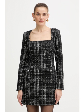 φόρεμα guess sandra χρώμα μαύρο, w5bk20 w2382 κύριο υλικό