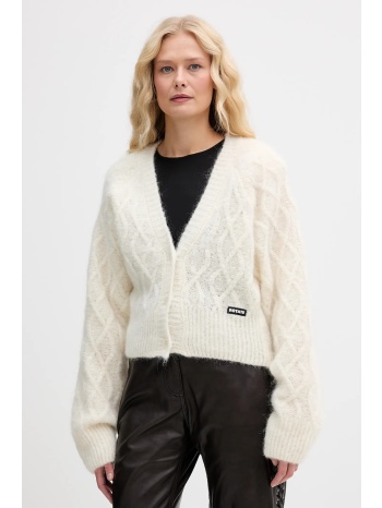 ζακέτα με προσθήκη μαλλιού rotate χρώμα μπεζ, 1154592344