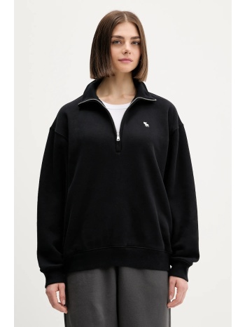 μπλούζα abercrombie & fitch χρώμα μαύρο, ki152-5418-900