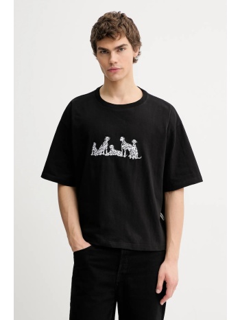 βαμβακερό μπλουζάκι kaotiko χρώμα μαύρο, ar015-01-m002 80%