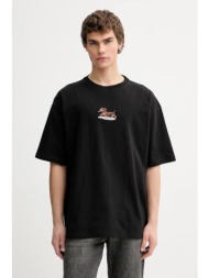 βαμβακερό μπλουζάκι kaotiko χρώμα: μαύρο, ar052-02-g002 80% βαμβάκι, 20% ανακυκλωμένο βαμβάκι