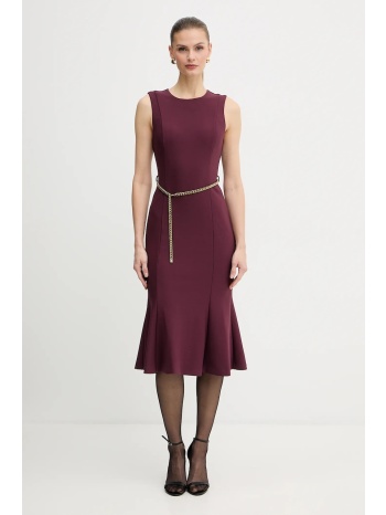 φόρεμα marciano guess lia χρώμα μπορντό, 5bgk20 6302a