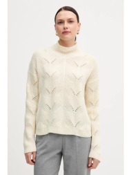 πουλόβερ με προσθήκη μαλλιού united colors of benetton χρώμα: μπεζ, 1fdfd10f2 80% μαλλί, 20% πολυαμί