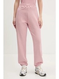 βαμβακερό παντελόνι hugo blue naleisy_b dubraxo χρώμα: ροζ, 50553979 100% βαμβάκι