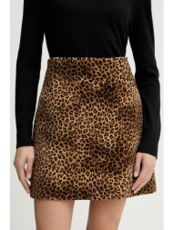 φούστα weekend max mara disco χρώμα: καφέ, 2615101081600 100% πολυεστέρας