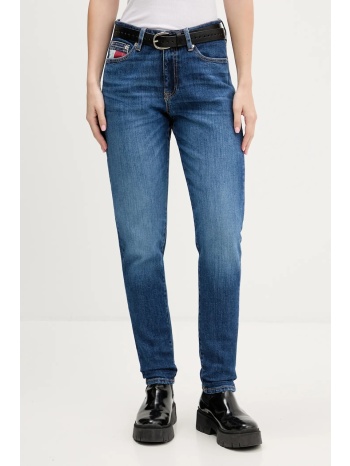 τζιν παντελόνι tommy jeans χρώμα ναυτικό μπλε, dw0dw22457