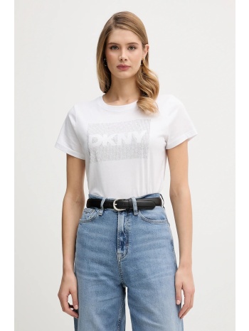 μπλουζάκι dkny χρώμα άσπρο, dj6t1701 60% βαμβάκι, 40% modal