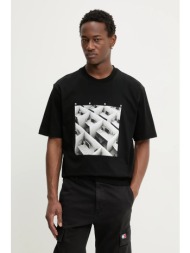 βαμβακερό μπλουζάκι hugo dodger mett-valentine ανδρικό, χρώμα: μαύρο, 50553330 100% βαμβάκι