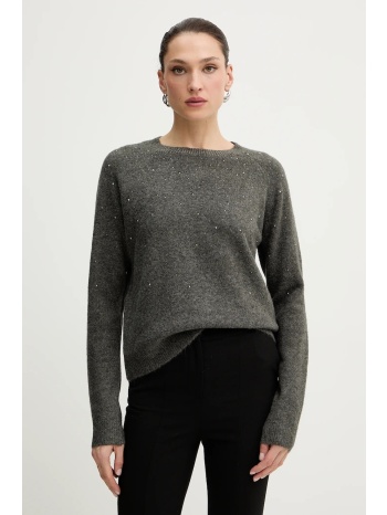 πουλόβερ με προσθήκη μαλλιού morgan χρώμα γκρι, mfete 59%