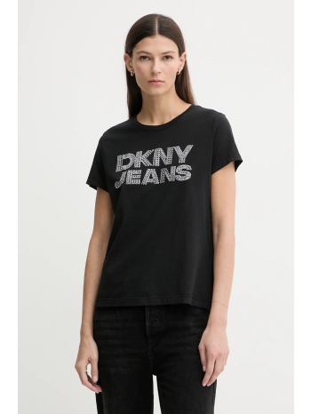 μπλουζάκι dkny χρώμα μαύρο, dj6t1692 60% βαμβάκι, 40% modal